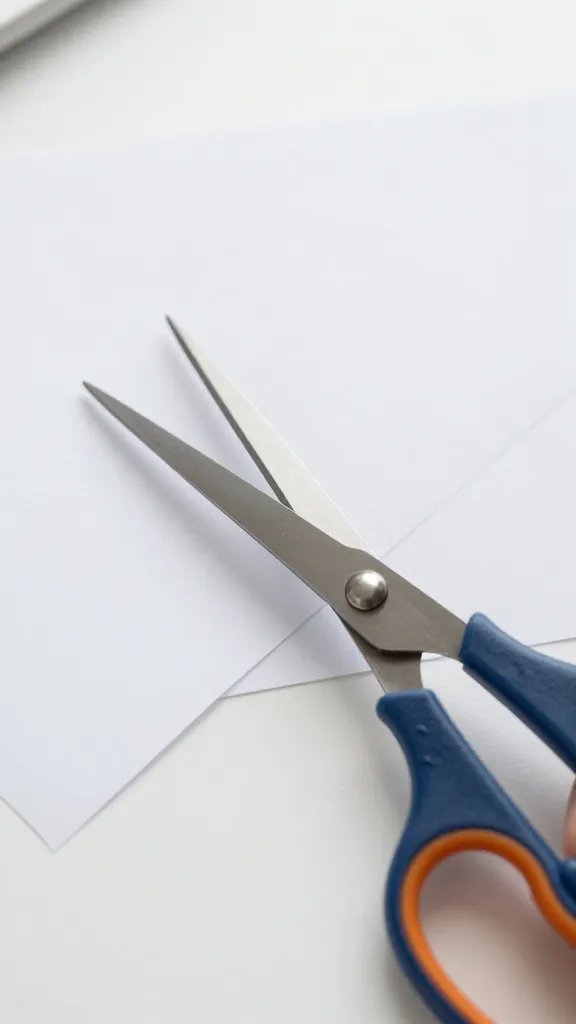 What Supplies You Actually Need for Decorative Crafting and What to Skip 2 closeup of quality scissors cutting paper on a clean desk