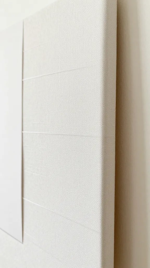 macro detail of a neatly finished craft project’s texture and seams on a display board, natural soft light, shallow depth of field, clean neutral background
